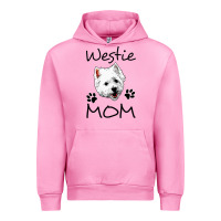 Fuchsia Pink westie mom dog mama west highland terrier dog Urban Hoodie - linhVisuals