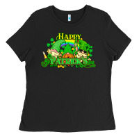 Black St. Patrick's Day gnomes Ladies Tee - HowdyJamesFarm