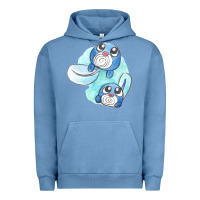 Pigment Pebble Blue poliwag watercolor Urban Hoodie - linhVisuals
