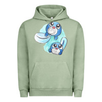 Pigment Oil Green poliwag watercolor Urban Hoodie - linhVisuals
