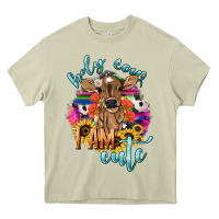 Mossy Holy cow i am cute baby cow Heavy Core Tee - HowdyJamesFarm
