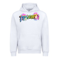 White trasher Urban Hoodie - linhVisuals