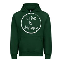 Forest Green life is happy Urban Hoodie - linhVisuals