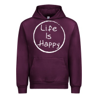 Mauve Wine life is happy Urban Hoodie - linhVisuals