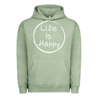 Pigment Oil Green life is happy Urban Hoodie - linhVisuals