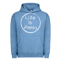 Pigment Pebble Blue life is happy Urban Hoodie - linhVisuals