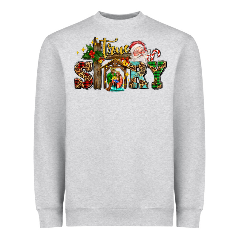 True Story Jesus And Mary Wıth Santa Heavyweight Sweatshirt by AdoDesignShop | Teevron