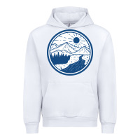 White River Mountain Badge Urban Hoodie - linhVisuals