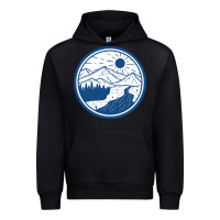 Black River Mountain Badge Urban Hoodie - linhVisuals