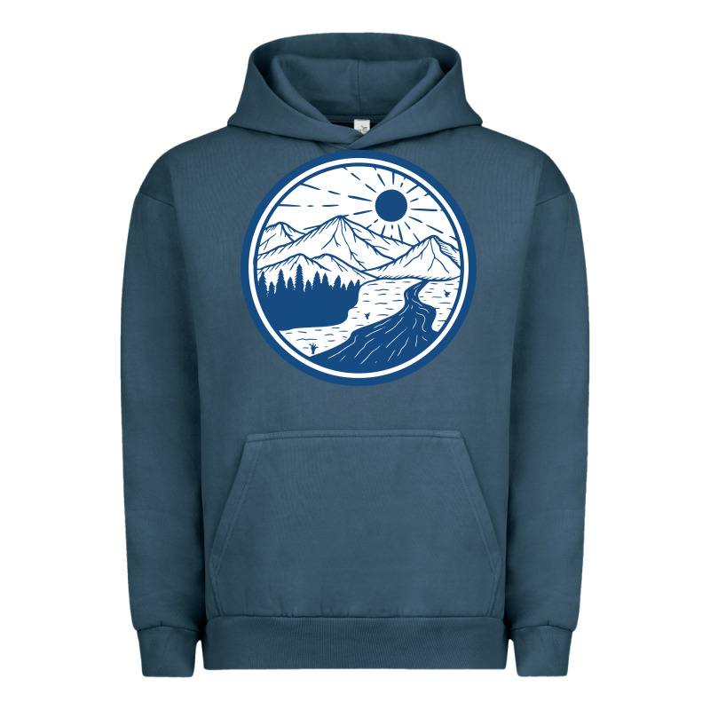 River Mountain Badge Urban Hoodie by linhVisuals | Teevron