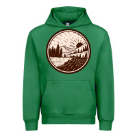 Emerald River Forest Brown Urban Hoodie - linhVisuals