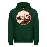 Forest Green River Forest Brown Urban Hoodie - linhVisuals