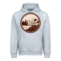 Heather Grey River Forest Brown Urban Hoodie - linhVisuals