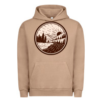 Pigment Burro River Forest Brown Urban Hoodie - linhVisuals