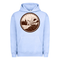 Pigment Grape Ice River Forest Brown Urban Hoodie - linhVisuals