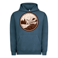 Pigment Midnight Navy River Forest Brown Urban Hoodie - linhVisuals
