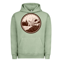 Pigment Oil Green River Forest Brown Urban Hoodie - linhVisuals