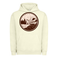 Pigment Pistachio River Forest Brown Urban Hoodie - linhVisuals