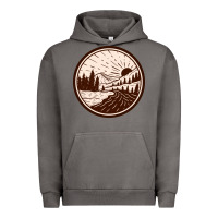 Pigment Tornado River Forest Brown Urban Hoodie - linhVisuals