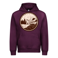 Mauve Wine River Forest Brown Urban Hoodie - linhVisuals