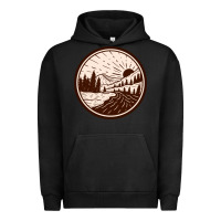 Pigment Black River Forest Brown Urban Hoodie - linhVisuals