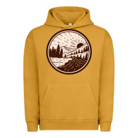 Pigment Peanut Butter River Forest Brown Urban Hoodie - linhVisuals