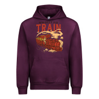 Mauve Wine Whiskey Train Urban Hoodie - linhVisuals