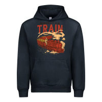 Navy Whiskey Train Urban Hoodie - linhVisuals