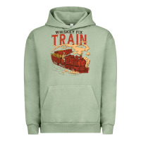 Pigment Oil Green Whiskey Train Urban Hoodie - linhVisuals