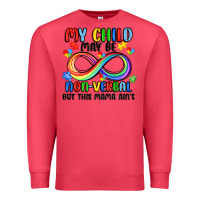 Cardinal my child may be non verbal but this mama ain's Premium Sweatshirt - JahusDesignShop