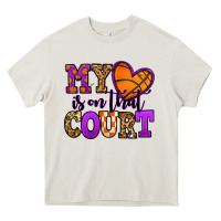Cream my heart is on that court basketball Heavy Core Tee - Jasminsmagicworld