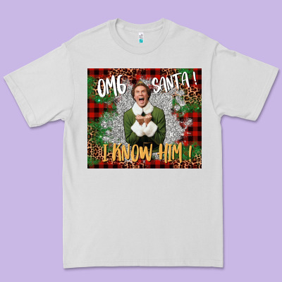 Omg Santa I Know Him Elf Premium Tee Designed By Cowgirlartshop