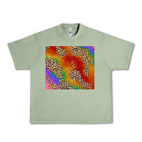 Oil Green Pride rainbow leopard design Urban Heavy Tee - FaDigitalArtStudio