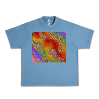 Pebble Blue Pride rainbow leopard design Urban Heavy Tee - FaDigitalArtStudio