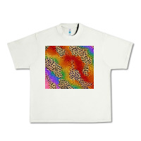 Pistachio Pride rainbow leopard design Urban Heavy Tee - FaDigitalArtStudio