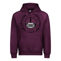 Mauve Wine Suny Cortland Urban Hoodie - linhVisuals