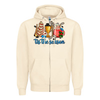 Sandshell tis the season hockey and Christmas Zipper Hoodie - AdoDesignShop
