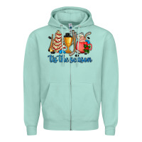 Seafoam tis the season hockey and Christmas Zipper Hoodie - AdoDesignShop