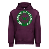 Mauve Wine Suny Old Westbury Urban Hoodie - linhVisuals