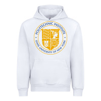 White Suny Polytechnic Institute Urban Hoodie - linhVisuals