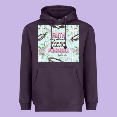 Faith Does Not Make Things Easy Heavyweight Hoodie Designed By Jahusdesignshop