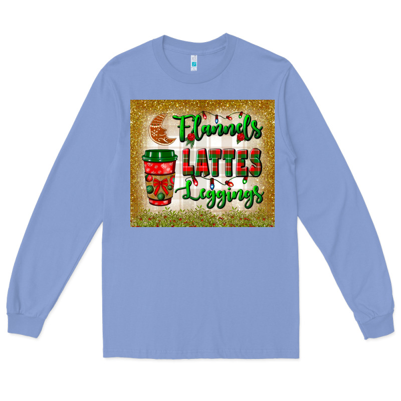 Flannels Lattes Leggings Tumbler Long Sleeve Tee by BundleAndBundleShop | Teevron