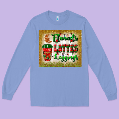 Flannels Lattes Leggings Tumbler Long Sleeve Tee Designed By Bundleandbundleshop