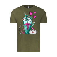 Vintage Olive Nurse Frappe Vintage Tee - FaDigitalArtStudio