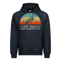 Navy funny i just really like turkeys thanksgiving Urban Hoodie - linhVisuals