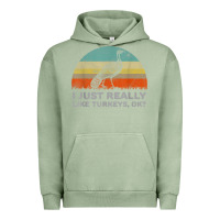 Pigment Oil Green funny i just really like turkeys thanksgiving Urban Hoodie - linhVisuals