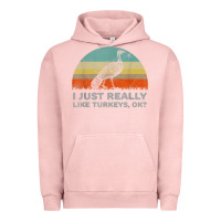 Pigment Salmon funny i just really like turkeys thanksgiving Urban Hoodie - linhVisuals