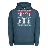 Pigment Midnight Navy coffee ugly sweater christmas Urban Hoodie - linhVisuals