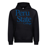 Black Peru State College Wordmark Urban Hoodie - linhVisuals