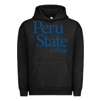Pigment Black Peru State College Wordmark Urban Hoodie - linhVisuals
